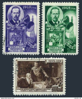 Russia 1352-1354, CTO. Michel 1345-1347. A.S. Popov, Inventor Of Radio, 1949. - Gebraucht