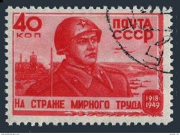 Russia 1333, CTO. Michel 1327. Soviet Army, 31st Ann. 1949. Soldier. - Gebraucht