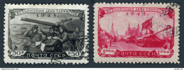 Russia 1258-1259, CTO. Michel 1250-1251. Day Of The Tank-men, 1948. - Usati