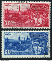 Russia 1222-1223, CTO. Michel 1212-1213. Labor Day Parade In Red Square, 1948. - Gebraucht