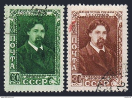 Russia 1201-1202,CTO.Michel 1190-1191. Vasili I.Surikov,painter,1948. - Gebraucht