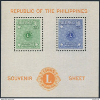 Philippines C72a, Lightly Hinged. Michel Bl.4. Lion International, 1950. - Philippines