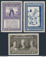 Philippines B1-B3,hinged.Mi 493-495. Restoration War-damaged Libraries, 1949. - Philippinen