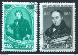 Russia 1635-1636/1,CTO.Michel 1638-1639. Zhukovski,poet;Bryulov,painter.1952. - Used Stamps