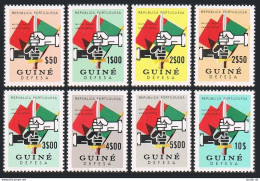 Port Guinea RA29-RA36 Bl/4,MNH. Mi Zw 39/48. Postal Tax Stamps 1968.Hands-Sword. - Guinea (1958-...)