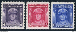 Philippines 519-521, MNH. Michel 480-482. General Douglas MacArthur, 1948. - Philippines
