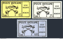Vatican 247-249, Hinged. Michel 300-302. St Peter's Keys, Papal Insignia. 1958. - Nuevos