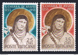 Vatican 169-170, MNH. Michel 207-208. St Clare Of Assisi, Death, 700th Ann.1953. - Ongebruikt