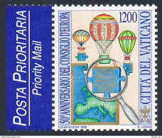 Vatican 1123, MNH. Council Of Europe, 50th Ann. 1999. Map, Balloons. - Ongebruikt