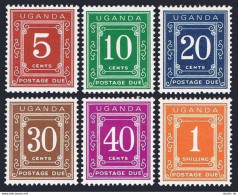 Uganda J1b-J6b,MNH.Michel P12-P17. Due Stamps 1973.Numerals. - Ouganda (1962-...)