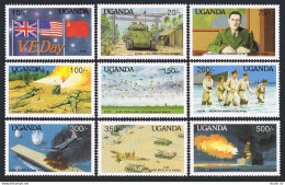 Uganda 767-776, MNH. Michel 772-781. WW II Milestones, 1990. - Ouganda (1962-...)