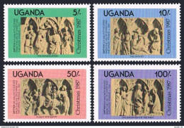 Uganda 584-587.588,MNH.Michel 564-567,Bl.76. Christmas 1987.The Life Of Christ. - Ouganda (1962-...)
