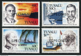 Tuvalu 590-593 SPECIMEN,MNH.Mi 611-614. Annexation Of Gilbert/Ellice,100,1992. - Tuvalu (fr. Elliceinseln)