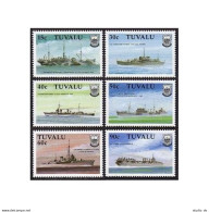 Tuvalu 543-548, MNH. Michel 564-569. World War II Ships, 1990. - Tuvalu