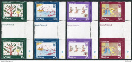 Tuvalu 267-270 Gutter,MNH.Michel 264-267. Christmas 1984. Children's Drawings. - Tuvalu (fr. Elliceinseln)