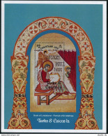 Turks & Caicos 417,MNH.Mi Bl.18. Christmas 1979. St Matthew,Book Of Lindisfarne. - Turks & Caicos