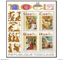 Togo C193a,MNH-waved.Michel Bl.69. Christmas-1972,Master Vyshichilbrod,Giotto, - Togo (1960-...)