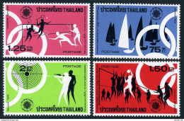 Thailand 753-756,756a,MNH.Mi 772-775,Bl.7. SEAP Games,1975.Yachting,Badminton, - Thaïlande