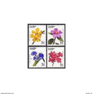 Thailand 1417-1420,1420 Perf,imperf. MNH. Mi 1443-1446, Bl.37A-37B. Flowers-1991 - Thailand