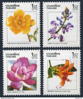 Thailand 1329-1332, MNH. Michel 1338-1341. New Year 1990. Flowering Plants. - Tailandia