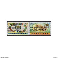 Tanzania 179-180,180a,MNH.Michel 179-180,Bl.24. Royal Wedding 1981.Charles-Diana - Tanzania (1964-...)