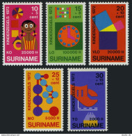 Surinam B187-B191,B189a, MNH. Mi 638-642,Bl.12. Welfare 1972. Stage Of Education - Surinam