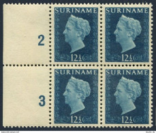 Surinam 221 Block/4,MNH.Michel 295. Definitive 1948.Queen Wilhelmina. - Surinam