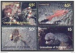 St Vincent Gren 574-577,578,MNH.Michel 565-568,Bl.30. Coral Fish 1987. - St.Vincent (1979-...)