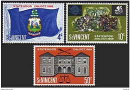 St Vincent 276-278, MNH. Michel 255-257. Uprising Of 1795, Flag, Arms. 1969. - St.Vincent (1979-...)