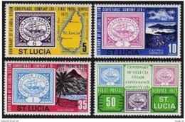 St Lucia 320-323, MNH. Michel 312-315. Steam Conveyance Co-100. Map, Ship. 1972. - St.Lucia (1979-...)