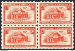 Costa Rica C36 Block/4, MNH. Michel 205. National Bank, 1938. Plane. - Costa Rica