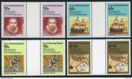 Cocos Isls 115-118 Gutter,MNH. Capt William Keeling,Hector,Astrolabe,Map.1984. - Isole Cocos (Keeling)