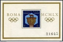 Costa Rica C313 Perf, Imperf. MNH. Michel 580 Bl.4A-4B. Olympics Rome-1960. - Costa Rica