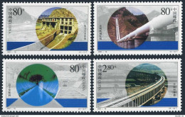 China PRC 3131-3134,MNH. Datong River Diversion Project,2001.Gates,Pipeline, - Ongebruikt