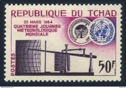 Chad 100, MNH. Michel 115. World Meteorological Day 1964. - Tchad (1960-...)