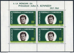 Cameroun C52,C52a Sheet, MNH. Michel 420, Bl.3. President John F. Kennedy, 1964. - Kamerun (1960-...)