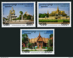 Cambodia 1645-1647,MNH.Michel 1738-1740. ASEAN,30th Ann.1997.Wat,Palace,Museum. - Cambodge