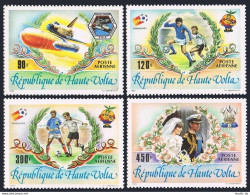 Burkina Faso C273-C276,MNH.Mi 899-902. Space Shuttle,World Soccer Cup Spain-1982 - Burkina Faso (1984-...)