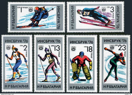 Bulgaria 2293-2298, 2299, MNH. Mi 2463-2468, Bl.61. Olympics Innsbruck-1976. - Unused Stamps