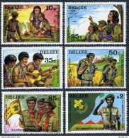 Belize 638-643, MNH. Mi 646-651. Scouting, 75th Ann.1982. Camp Fire,Bird,Hiking, - Belize (1973-...)