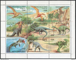 Benin 1085 Ai Sheet, MNH. Michel 1040-1048 Klb. Dinosaurs 1998. - Bénin – Dahomey (1960-...)