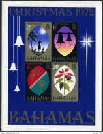 Bahamas 342a Sheet, MNH. Michel Bl.6. Christmas 1972. Bell, Poinsettia. - Bahama's (1973-...)