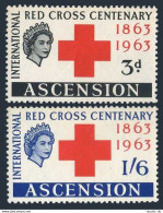 Ascension 90-91, MNH. Michel 90-91. Red Cross Centenary, 1963. - Ascensione