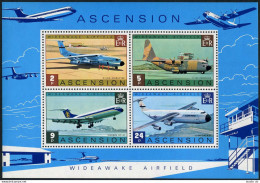 Ascension 188a, MNH. Mi Bl.8. Wideawake Airfield 1975, Planes. Air Force C-141A, - Ascensione