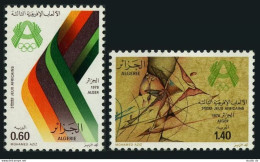 Algeria 601-602,MNH.Michel 711-712 3rd African Games,1977.Wall Painting. - Argelia (1962-...)