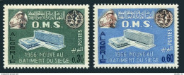 Algeria 354-355, MNH. Michel 454-455. New WHO Headquarters, 1966. - Algérie (1962-...)