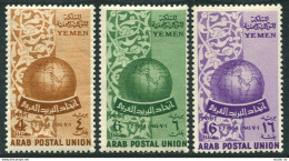 Yemen 88-90,MNH.Michel 156-158. Arab Postal Union Founding, July 1, 1954. Globe. - Yémen