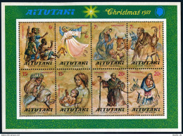 Aitutaki 159b, B26b, MNH. Michel Bl.16-17. Christmas 1977. Domestic Animals. - Aitutaki