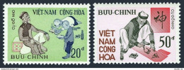 Viet Nam South 426-427,MNH.Michel 504-505. Ancient Letter Writing Art,1972. - Viêt-Nam