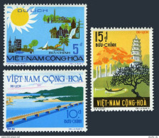 Viet Nam South 487-489, MNH. Mi 565-567. Tourism 1974. Views. Bridges. Pagoda. - Viêt-Nam